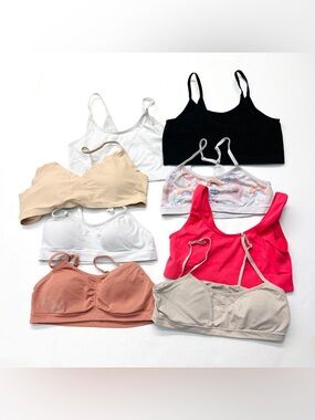 Teen Girls Preteen Training Bra Lot Set Bundle L XL Seamless Bralette Art Class